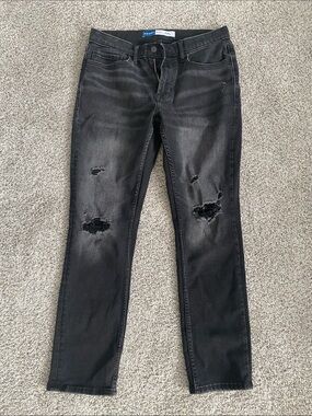 Old Navy Slim Distressed Black Jeans